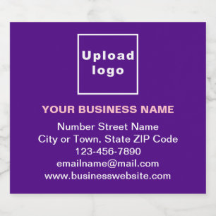 Merk voor zakelijk gebruik op Paarse flessenetiket Likeurfles Etiket