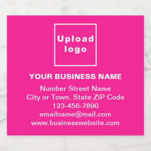 Merk voor zakelijk gebruik op roze flesetiket met  likeurfles etiket