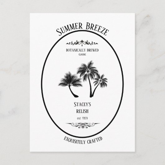 Merk, zomerse bries, aanpasbaar briefkaart (Voorkant)