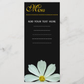 Merkaart voor het menu van het diner, witte maisie (Voorkant)