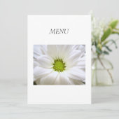 Merkaart voor het menu van het diner, zuivere witt (Staand voorkant)