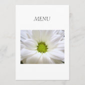 Merkaart voor het menu van het diner, zuivere witt (Voorkant)