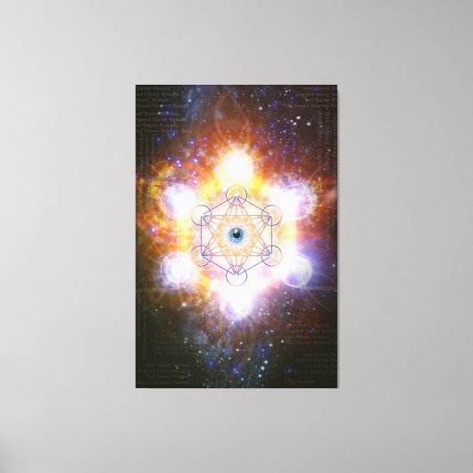 Merkaba- Beschermende energie van het Universum Canvas Afdruk (Voorkant)