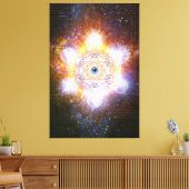 Merkaba- Beschermende energie van het Universum Canvas Afdruk (Insitu (Woonkamer))