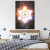 Merkaba- Beschermende energie van het Universum Canvas Afdruk (Insitu (Slaapkamer))