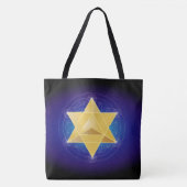 Merkaba Bloem van het Leven Heilige Geometrie Bood Tote Bag (Voorkant)