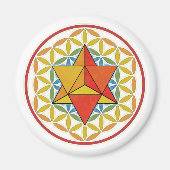 Merkaba en Levensbloem Magneet (Voorkant)