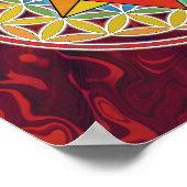 Merkaba en Levensbloem Poster (Hoek)