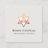 Merkaba Sacred Geometry-symbool Vierkante Visitekaartje (Voorkant)