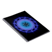 Merkaba Spiral Mandala Blue ( Fractal Geometry ) Notitieboek (Rechterzijde)