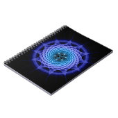 Merkaba Spiral Mandala Blue ( Fractal Geometry ) Notitieboek (Linkerzijde)