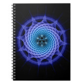 Merkaba Spiral Mandala Blue ( Fractal Geometry ) Notitieboek (Voorkant)