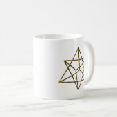 Merkaba - Stern Tetraeder - Metatrons Würfel Koffiemok (Voorkant rechts)