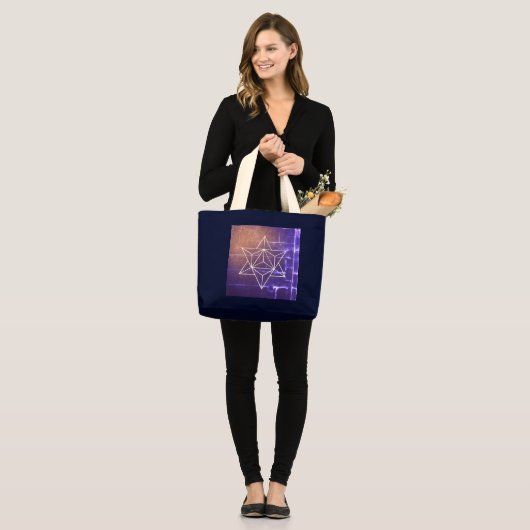 Merkaba-winkelier Grote Tote Bag (Voorkant (model))