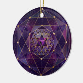 Merkabah in de bloem van het leven - Geometrie met Keramisch Ornament (Links)