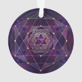 Merkabah in de bloem van het leven - Geometrie met Ornament (achterkant)