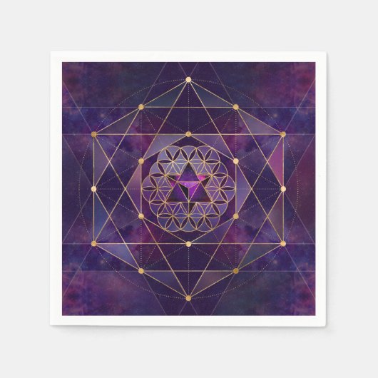 Merkabah in de bloem van het leven - Geometrie met Servet (Voorkant)