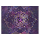 Merkabah in de bloem van het leven - Geometrie met Tafelkleed (Voorkant (Horizontaal))