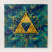 Merkabah in de bloem van het leven legpuzzel (Verticaal)