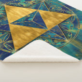 Merkabah in de bloem van het leven sherpa deken (3/4)