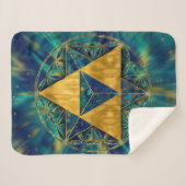 Merkabah in de bloem van het leven sherpa deken (Voorkant (horizontaal))