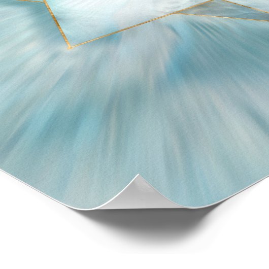 Merkabah - lichte marmer poster (Hoek)