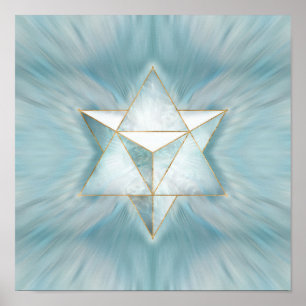 Merkabah - lichte marmer poster
