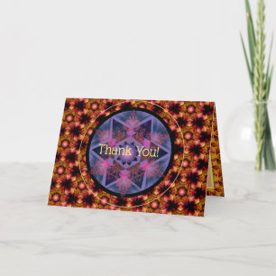 Merkabah Mandala Patroon Dank u Bedankkaart