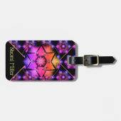 Merkabah Mandala Pattern Bagagelabel (Voorkant horizontaal)