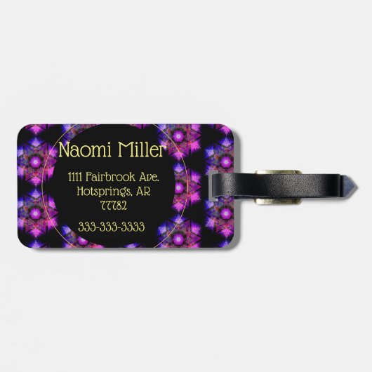 Merkabah Mandala Pattern Bagagelabel (Achterkant horizontaal)