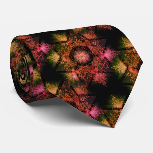 Merkabah Mandala Pattern Stropdas (Opgerold)