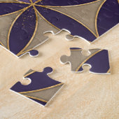 Merkabah over het levenspatroon legpuzzel (Zijkant)