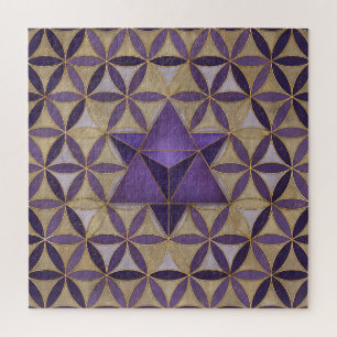 Merkabah over het levenspatroon legpuzzel