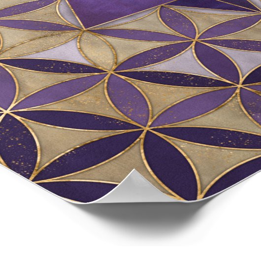 Merkabah over het levenspatroon poster (Hoek)