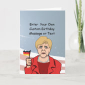 Merkel met Duitse vlag - Kaart (Voorkant)