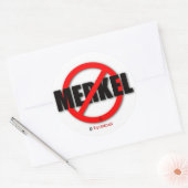 Merkel MUSS weg! Ronde Sticker (Envelop)