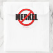 Merkel MUSS weg! Ronde Sticker (Tas)