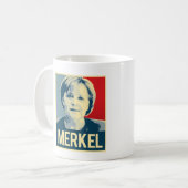 Merkel Propaganda Poster Koffiemok (Voorkant links)