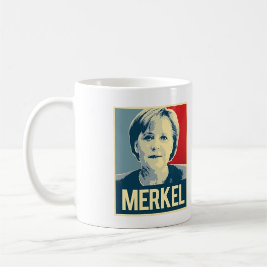 Merkel Propaganda Poster Koffiemok (Links)