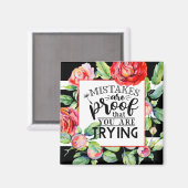 Merkfouten zijn een bewijs dat je rode rozen roekt magneet (Voorkant / Achterkant)