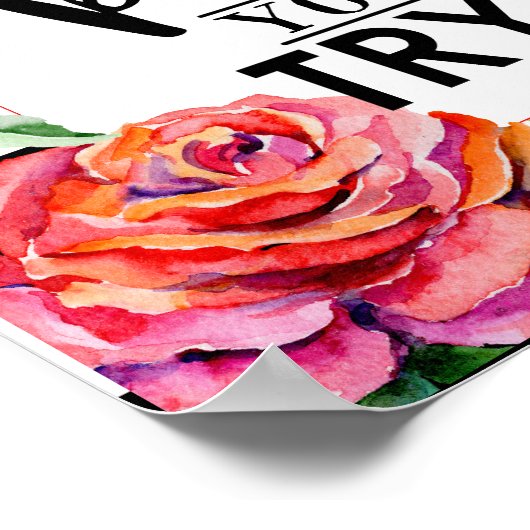 Merkfouten zijn een bewijs dat je rode rozen roekt poster (Hoek)