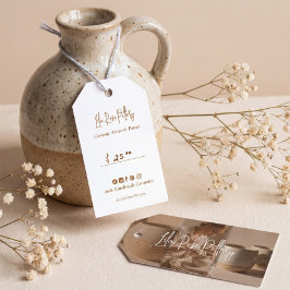 Merkgeschenk en Prijslabel voor Ambachtelijke Pott Cadeaulabel