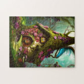 Merkhuis in fantasiewoud legpuzzel (Horizontaal)