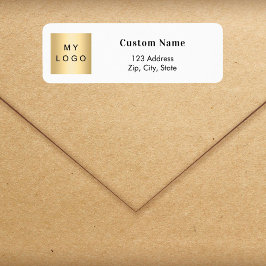 Merkkleur bedrijf logo retouradres etiket