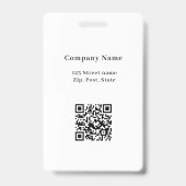 Merkkleur foto naam QR-code bedrijfslogo Badge (Achterkant)