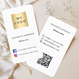 Merkkleur logo Qr code social media Visitekaartje