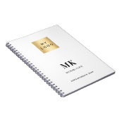 Merkkleur monogram initiaal bedrijf notitieboek (Rechterzijde)