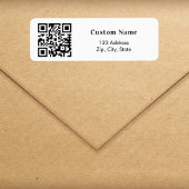 Merkkleur QR code bedrijfsretouradres Etiket