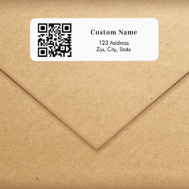 Merkkleur QR code bedrijfsretouradres Etiket