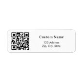 Merkkleur QR code bedrijfsretouradres Etiket (Voorkant)